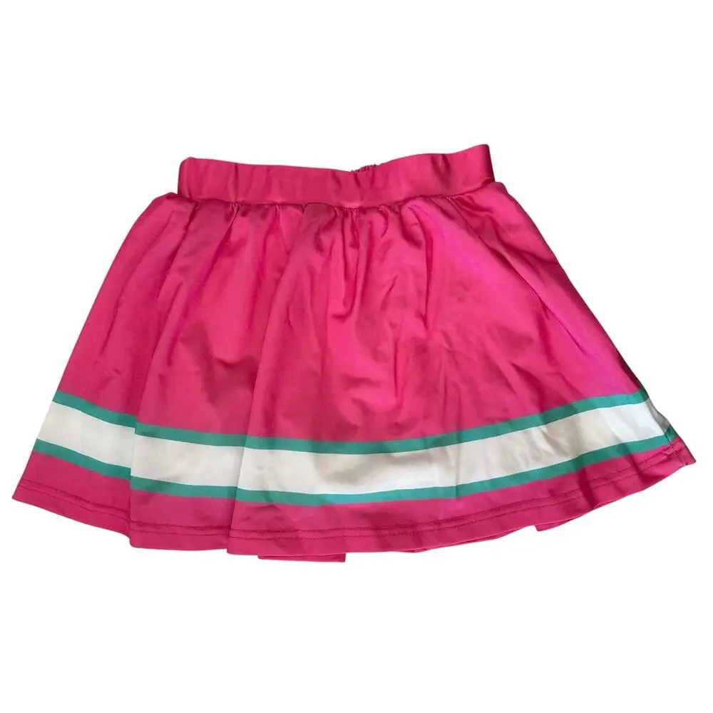 2/$15 Girls 2-Piece Cheerleader Costume Outfit Pink Cheer Halloween Size 7-8